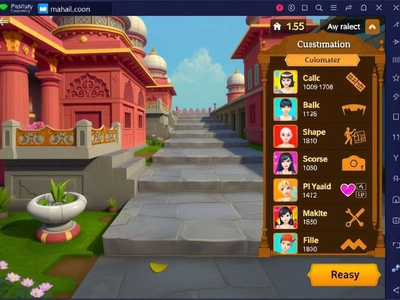 Mystic Mahal Journey gameplay screenshot showing palace exploration